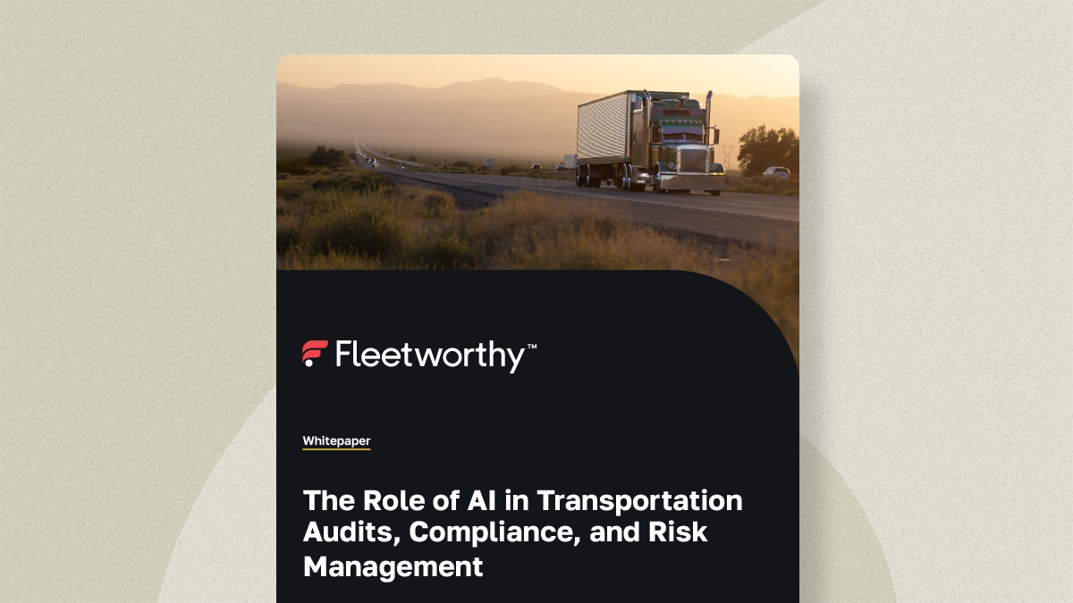 Image of the cover page from the whitepaper "The Role of AI in Transportation, Audits, Compliance, and Risk Management"