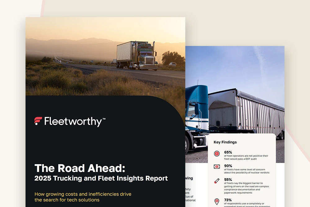 Featured image for 2025 trucking and fleet insights infographic.