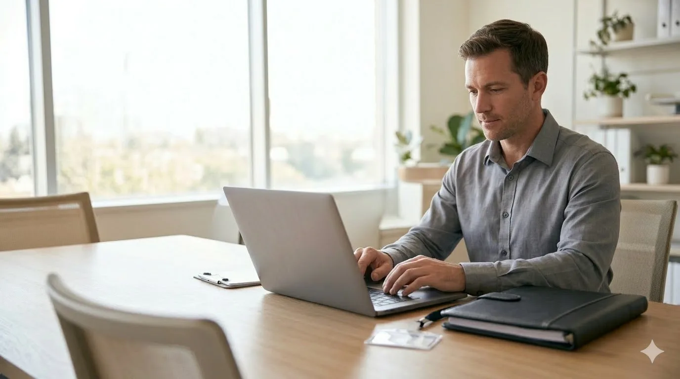 Professional addressing compliance mistakes in the office setting