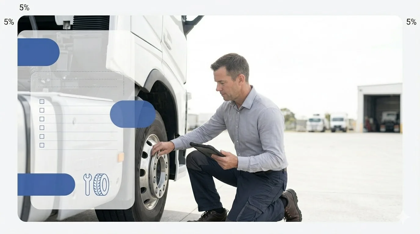 Performing vehicle inspection in compliance with FMCSA regulatory guidelines.