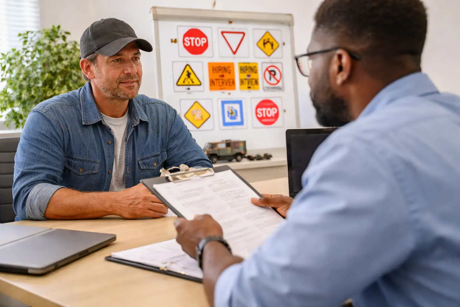 CDL driver interview for English proficiency assessment