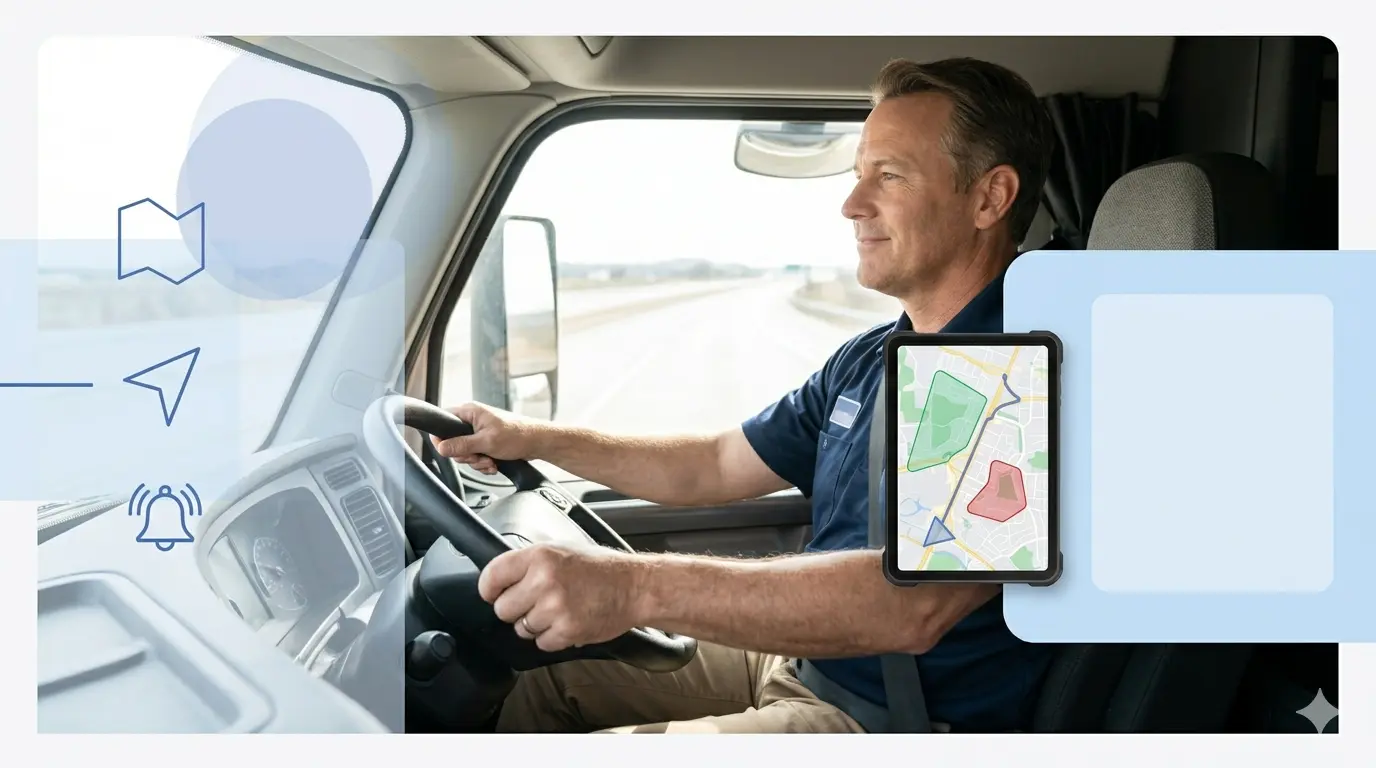 Truck driver using navigation system for toll fraud prevention