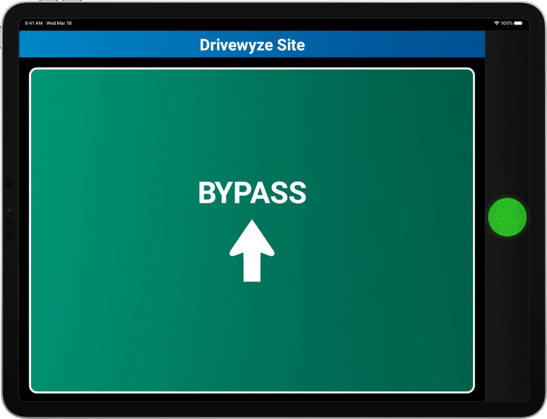Bypass decision screen in the Fleetworthy app
